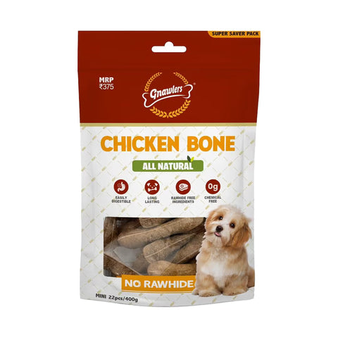 Gnawlers Chicken Chew Bone Treat Small for Dogs