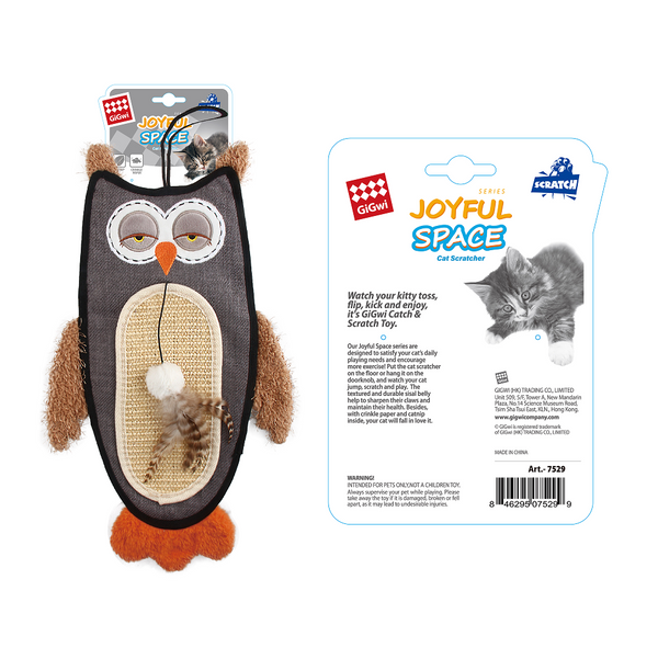 GiGwi Cat Scratcher with Catnip Alligator Toy for Cats