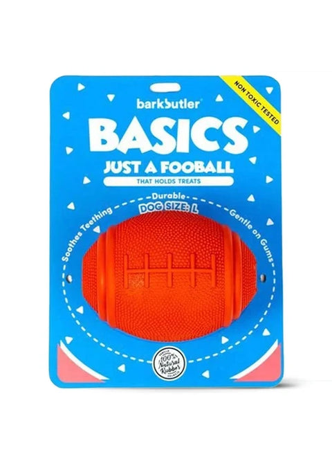 Barkbutler Basics Just a Football Red for Dogs