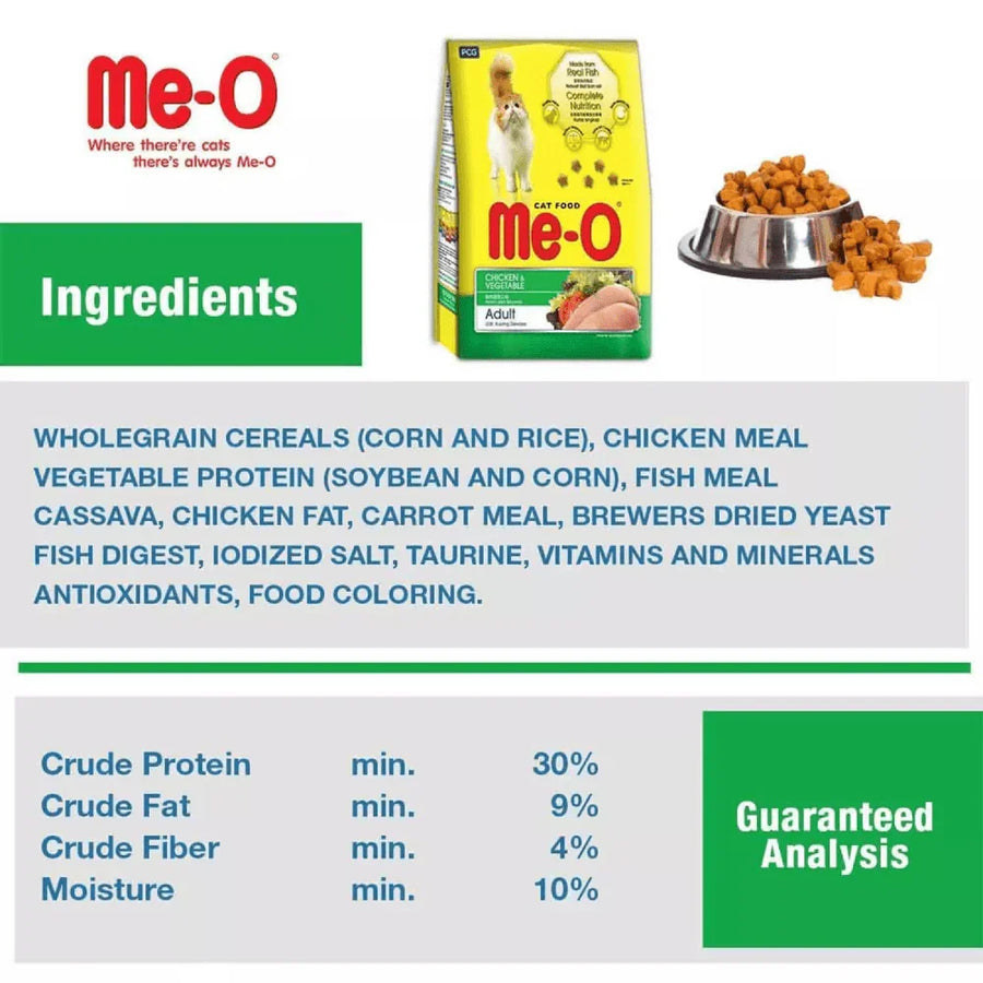 Me-O Chicken and Vegetable Adult Cat Dry Food