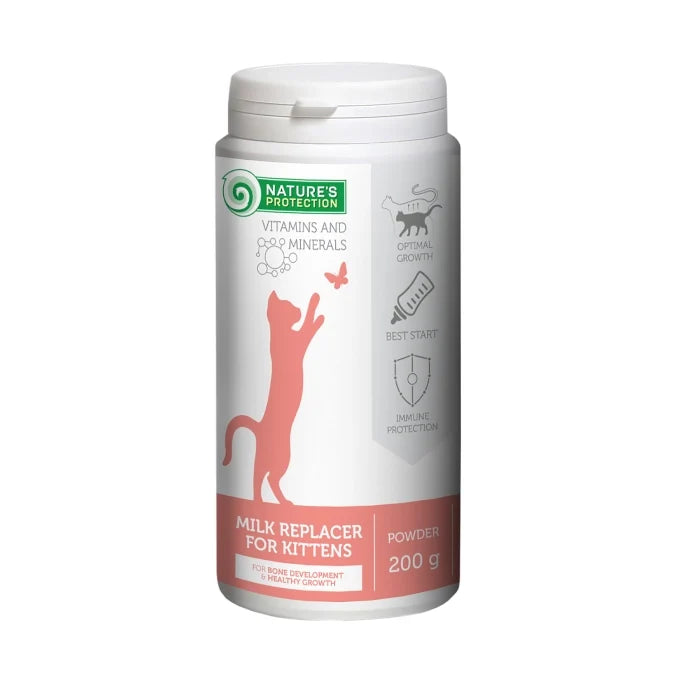 Nature's Protection Kitty Milk Replacer for Kittens for Bone Development & Healthy Growth