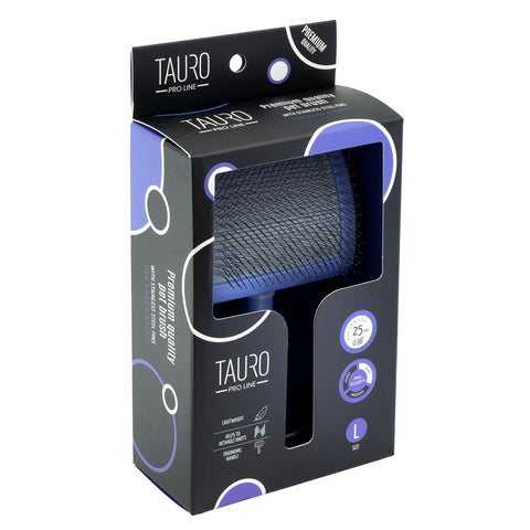 Tauro Pro Line Plastic Brush with Thin Soft Stainless Steel Pins Purple