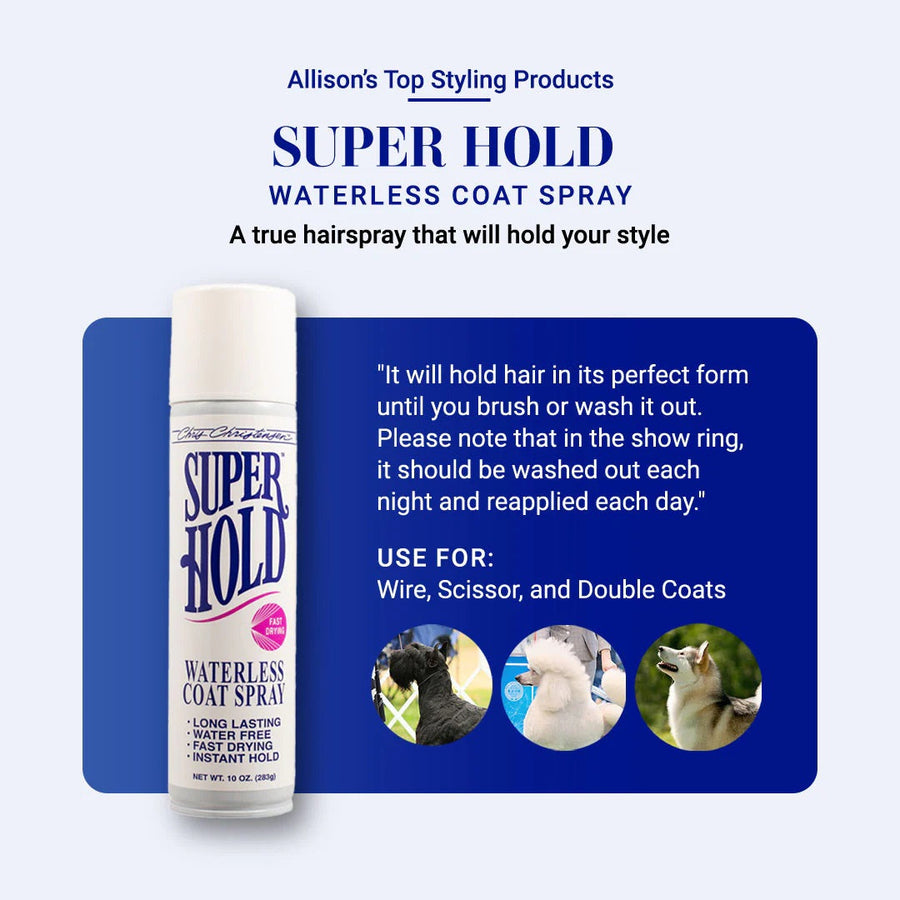 Chris Christensen Super Hold Waterless Coat Aerosol Spray